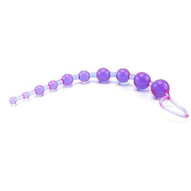 X 10 Beads Graduated Anal Beads 11 Inch Purple