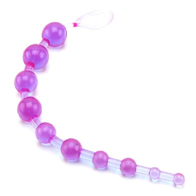 X 10 Beads Graduated Anal Beads 11 Inch Purple