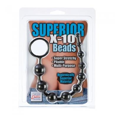 Silicone X 10 Beads Black