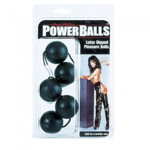 Power Balls Latex Dipped Weighted Pleasure Balls 1.25 Inch Black