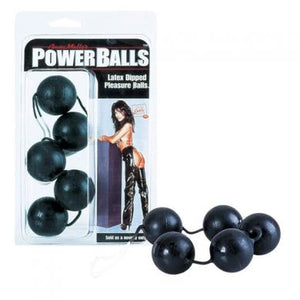 Power Balls Latex Dipped Weighted Pleasure Balls 1.25 Inch Black