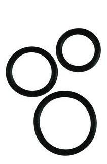 Rubber Ring Black 3 Piece Set