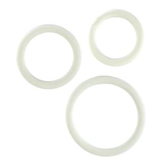 Rubber Ring White 3 Piece Set