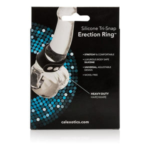 Silicone Tri Snap Erection Ring Black