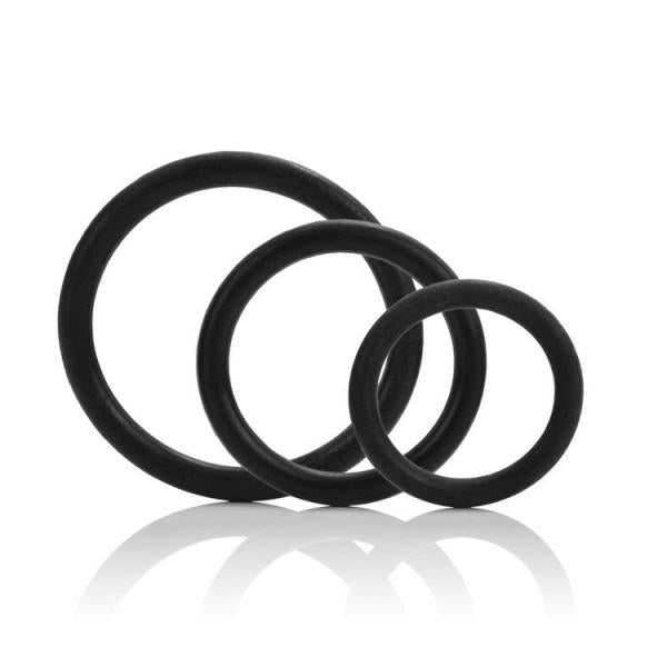 Tri Rings Set Of 3 Black Rings