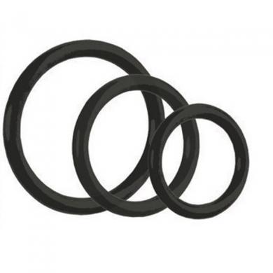 Tri Rings Set Of 3 Black Rings