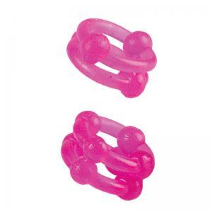 Island Double Stacker Rings Pink