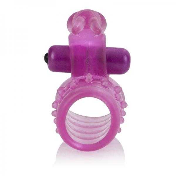 Basic Essentials Stretchy Bunny Enhancer Vibrating Pink