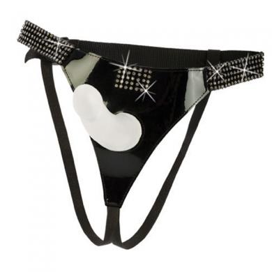2 Piece Diamond Harness And Dildo