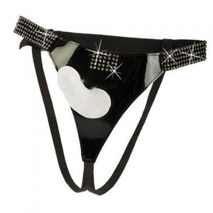 2 Piece Diamond Harness And Dildo
