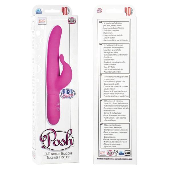 Posh Teasing Tickler 10 Function Pink Vibrator