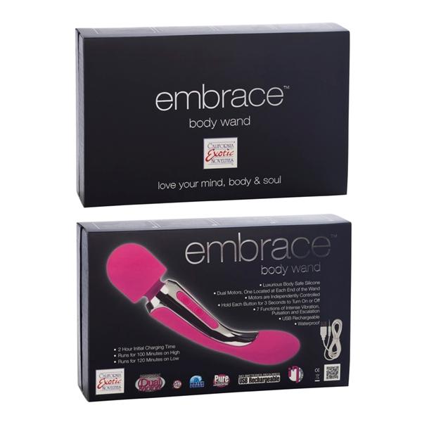 Embrace Rechargeable Silicone Body Wand Pink