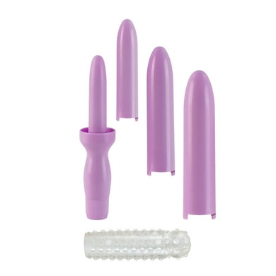 Dr. Laura Berman Intimate Basics Dilator Set Purple Dilator With 4 Sizes & Sleeve