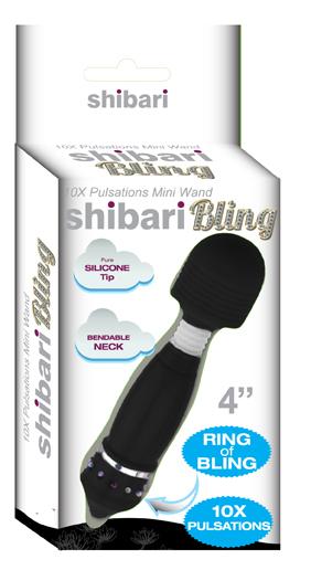 Hello Sexy Bling Mini Wand Rechargeable 10x Black