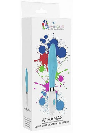 Shots Luminous Athamas Silicone 10 Speed Vibrator Turquoise