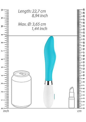 Shots Luminous Athamas Silicone 10 Speed Vibrator Turquoise