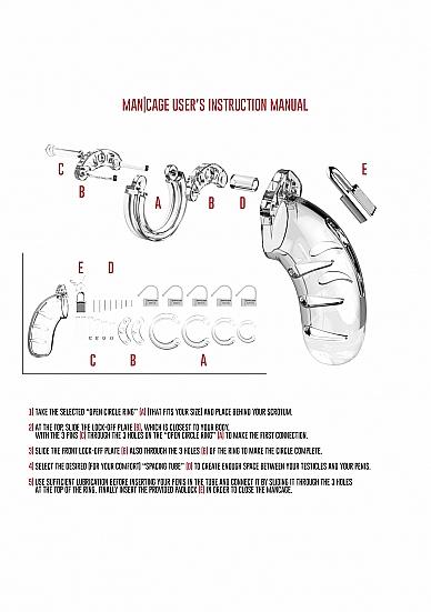 Mancage Model 06 Chastity 5.5 Inches Cock Cage Transparent