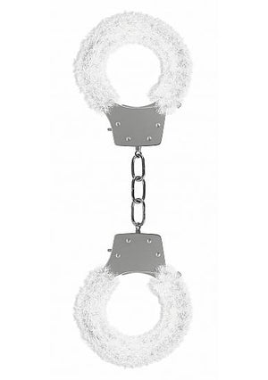 Ouch Pleasure Handcuffs Furry Cuffs White