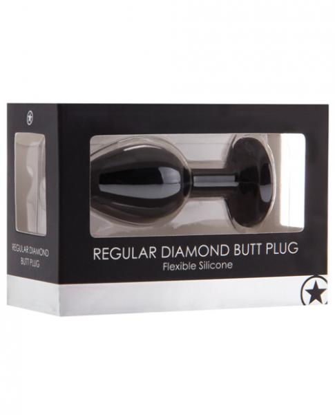 Regular Diamond Butt Plug Black