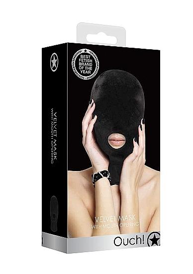 Ouch Velvet & Velcro Mask With Mouth Opening