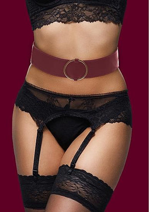 Ouch Halo Waist Belt L/Xl Burgundy