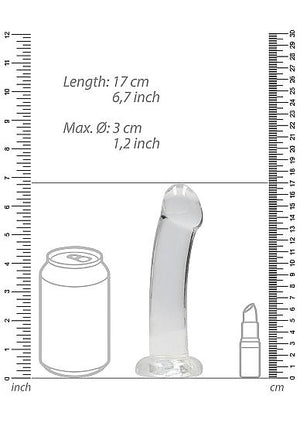 Realrock Non Realistic Dildo W Suction Cup 6.7in Transparent