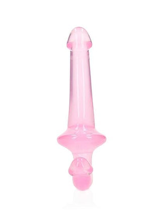 Realrock Crystal Clear 6 In. Strapless Strap On Dildo Pink