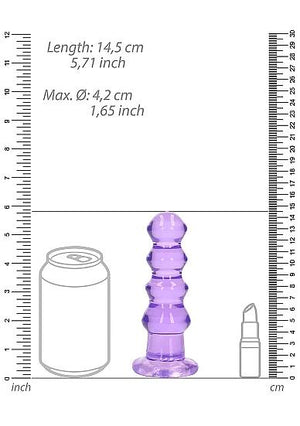 Realrock Curvy Dildo Or Butt Plug Purple