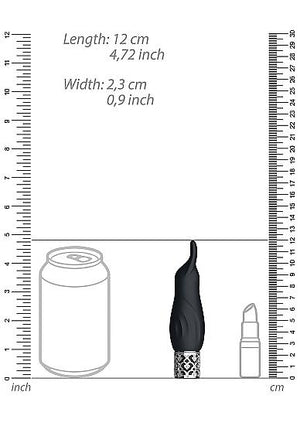 Royal Gems Sparkle Black Rechargeable Silicone Bullet