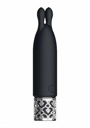 Royal Gems Twinkle Silicone Bullet Rechargeable Black