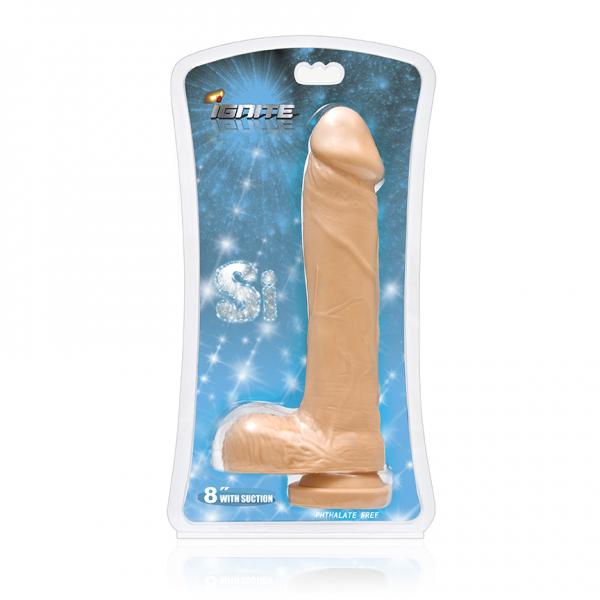 8 Inches Dildo Balls Beige