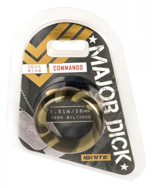 Major Dick Commando 1.5 Inches Wide Silicone Cock Ring