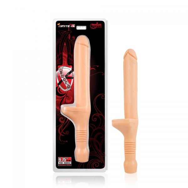 Sword With Handle Beige Dildo