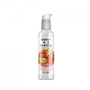 Swiss Navy 4 In 1 Playful Flavors Strawberry Kiwi Pleasure 4oz