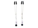 Purple Beaded Nipple Clamps With Tweezer Tip Purple