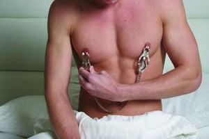 Endurance Butterfly Nipple Clamps With Link Chain Silver