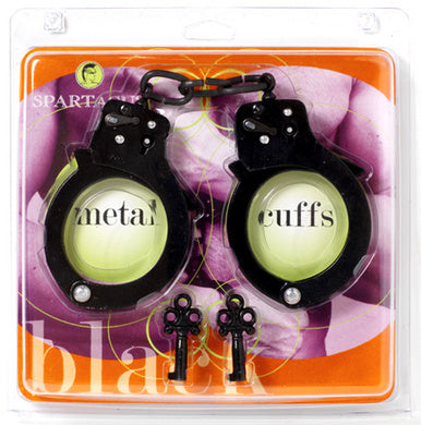 Handcuffs Black Coated Steel Single Lock Black