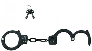 Handcuffs Black Coated Steel Single Lock Black