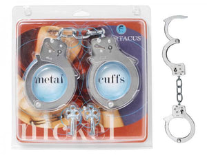 Nickel Coated Steel Handcuffs With Single Lock Silver
