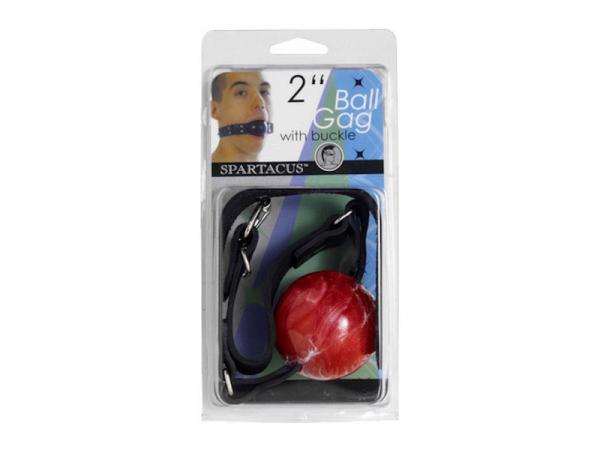 Large Ball Gag With Buckle 2 Inch Red