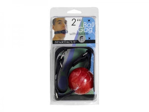 Large Ball Gag With Buckle 2 Inch Red