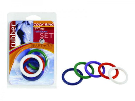 Rainbow Rubber C Ring 5 Pack 1.25 Inch