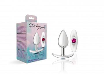 Cheeky Charms Butt Plug Set Iridescent/ Bright Pink