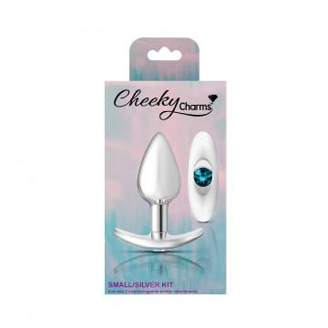 Cheeky Charms Butt Plug Set Clear/ Teal