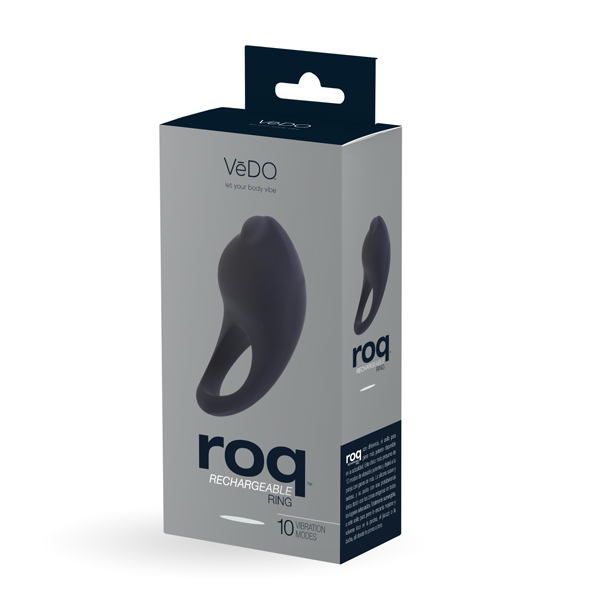 Vedo Roq Rechargeable Vibrating Cock Ring Just Black