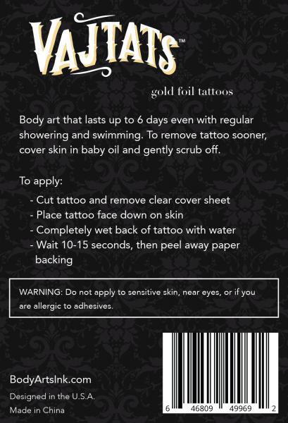 Gold Foil Tattoo Eat Me