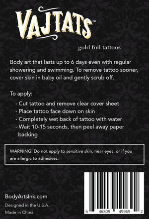 Gold Foil Tattoo Eat Me