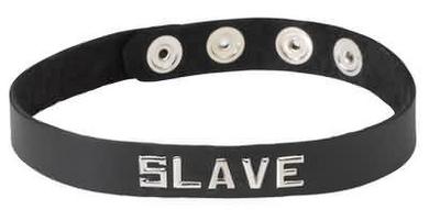 Wordband Collar Slave Black