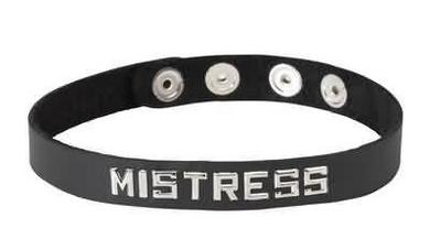 Wordband Collar Mistress Black