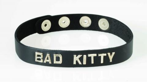 Wordband Collar Bad Kitty Black